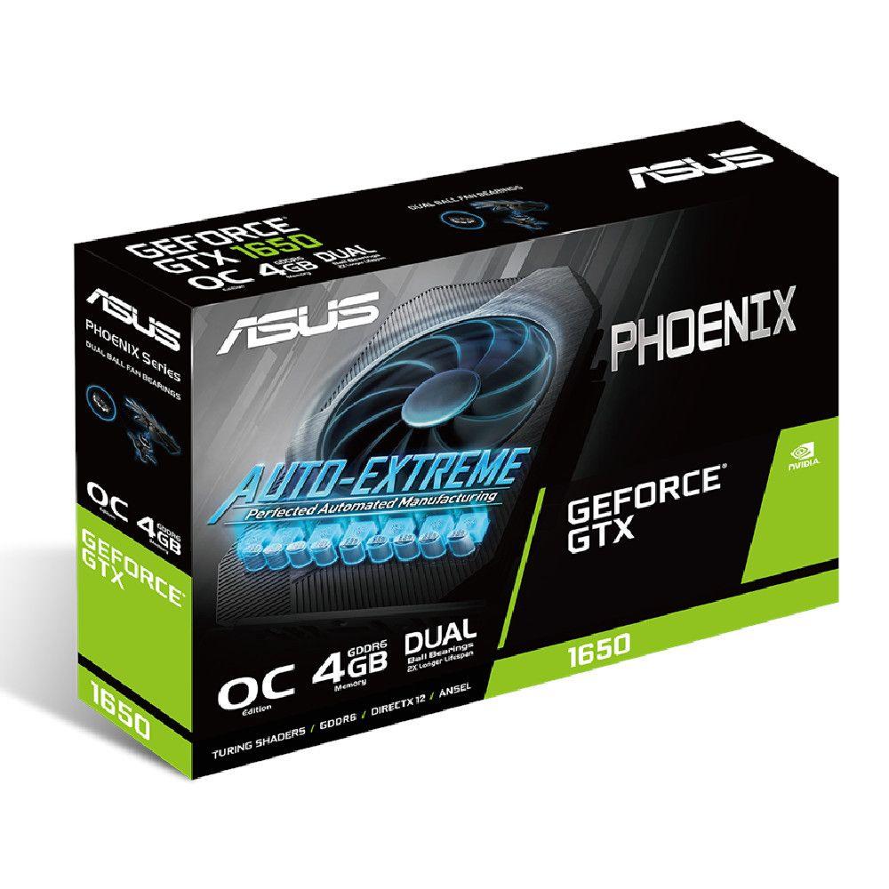 Placa de Vídeo ASUS - GeForce GTX 1650 OC Phoenix, 4GB GDDR6