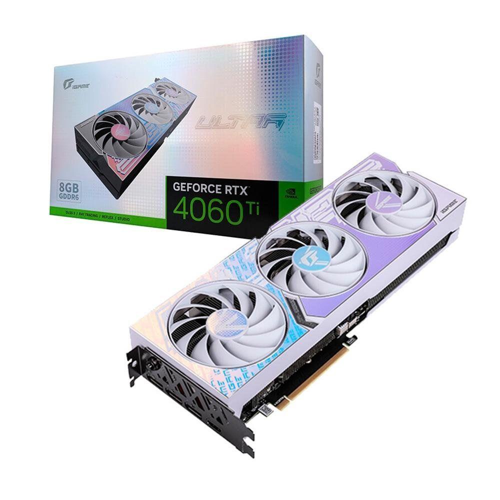 Placa de Vídeo Colorful iGame GeForce RTX 4060 Ti Ultra W OC Placa de Vídeo Colorful iGame GeForce RTX 4060 Ti Ultra W OC