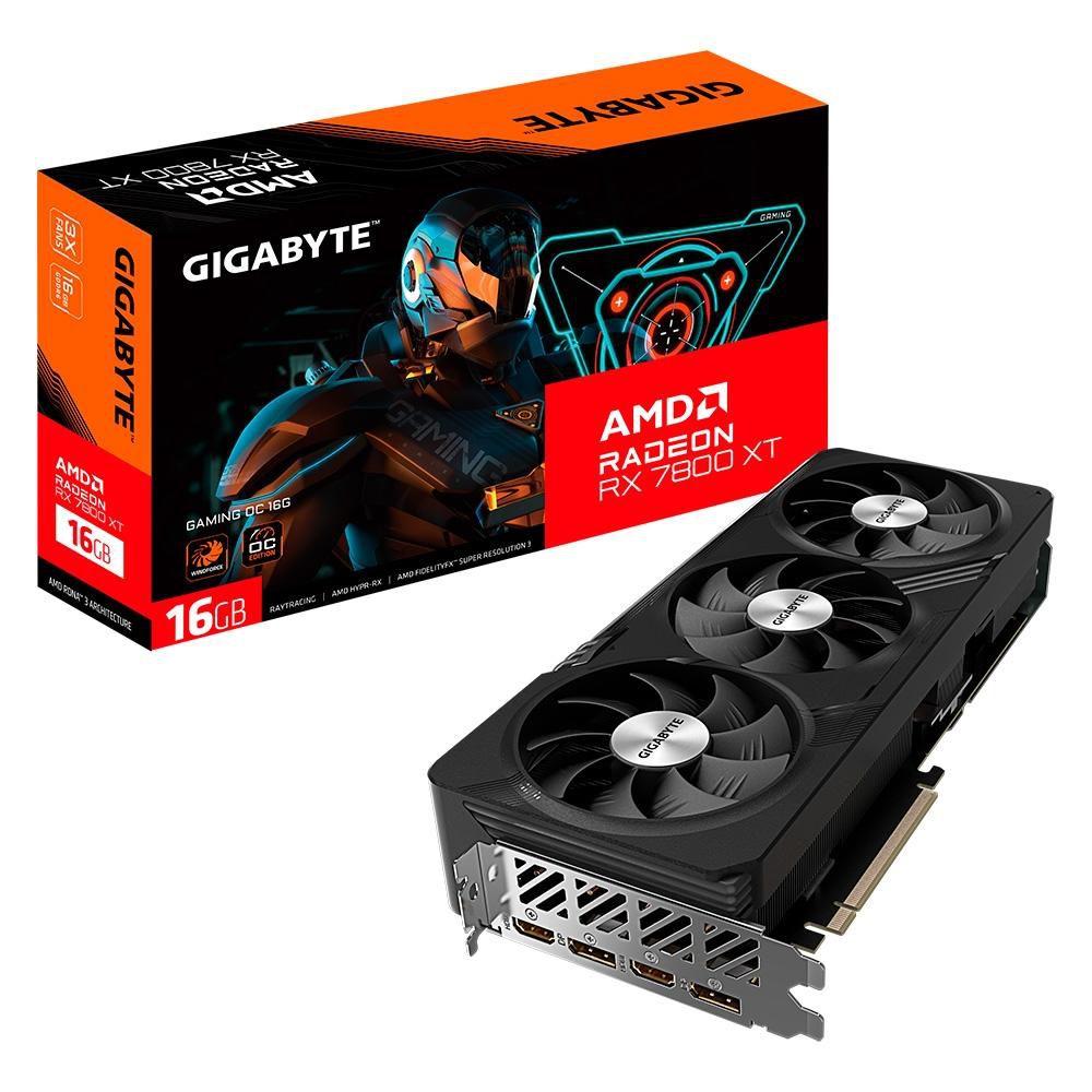 Placa de Vídeo RX 7800 XT Gaming OC Gigabyte AMD, 16GB Placa de Vídeo RX 7800 XT Gaming OC Gigabyte AMD, 16GB