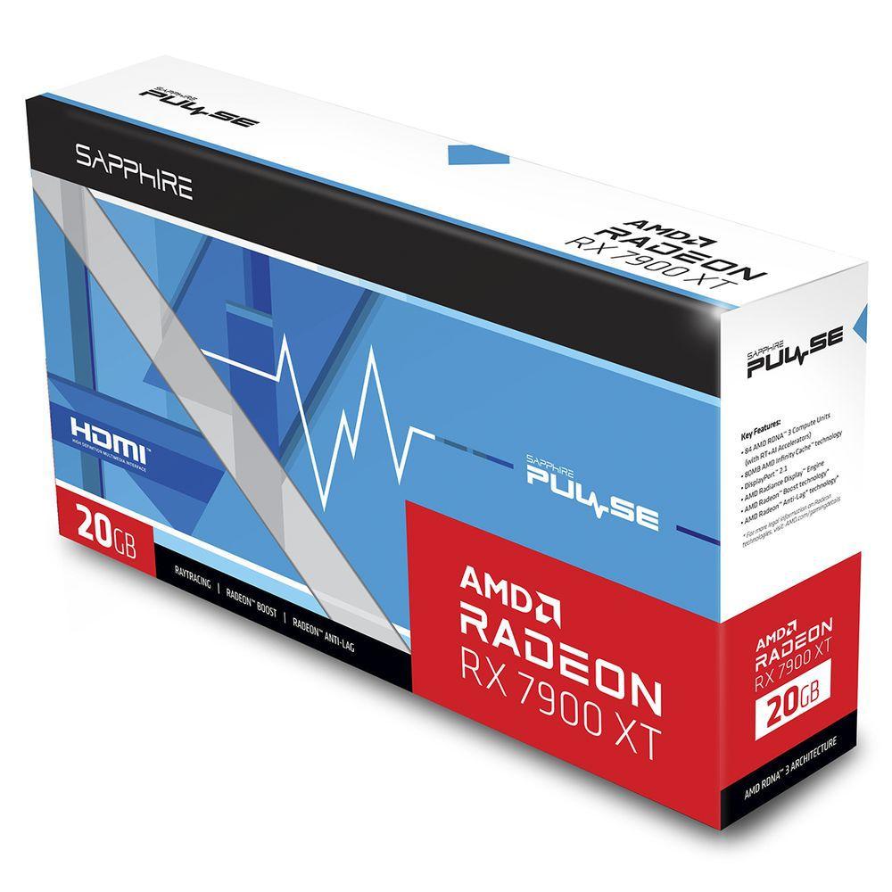 Placa De Vídeo Sapphire Pulse AMD Radeon RX 7900 XT, 20GB Placa De Vídeo Sapphire Pulse AMD Radeon RX 7900 XT, 20GB