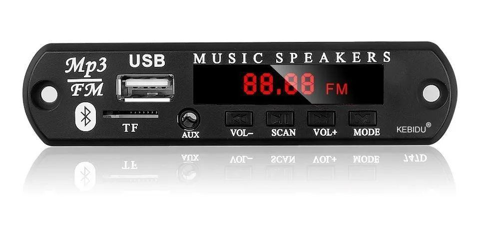 Placa decodificadora MP3 com Bluetooth 12v para amplificador caseiro