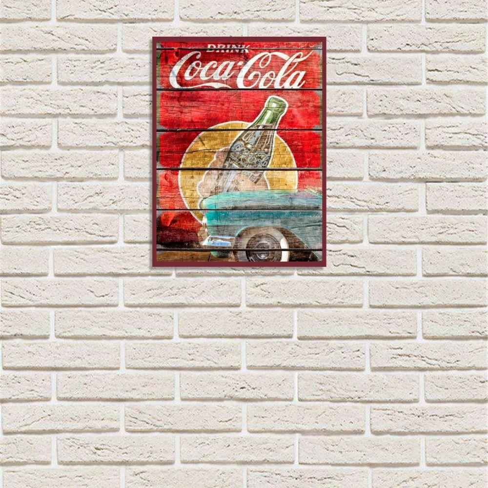 Placa Decorativa Em Mdf Propaganda Vintage Coca Cola Madeira 30x40 Prego E Martelo Placa Decorativa Magazine Luiza