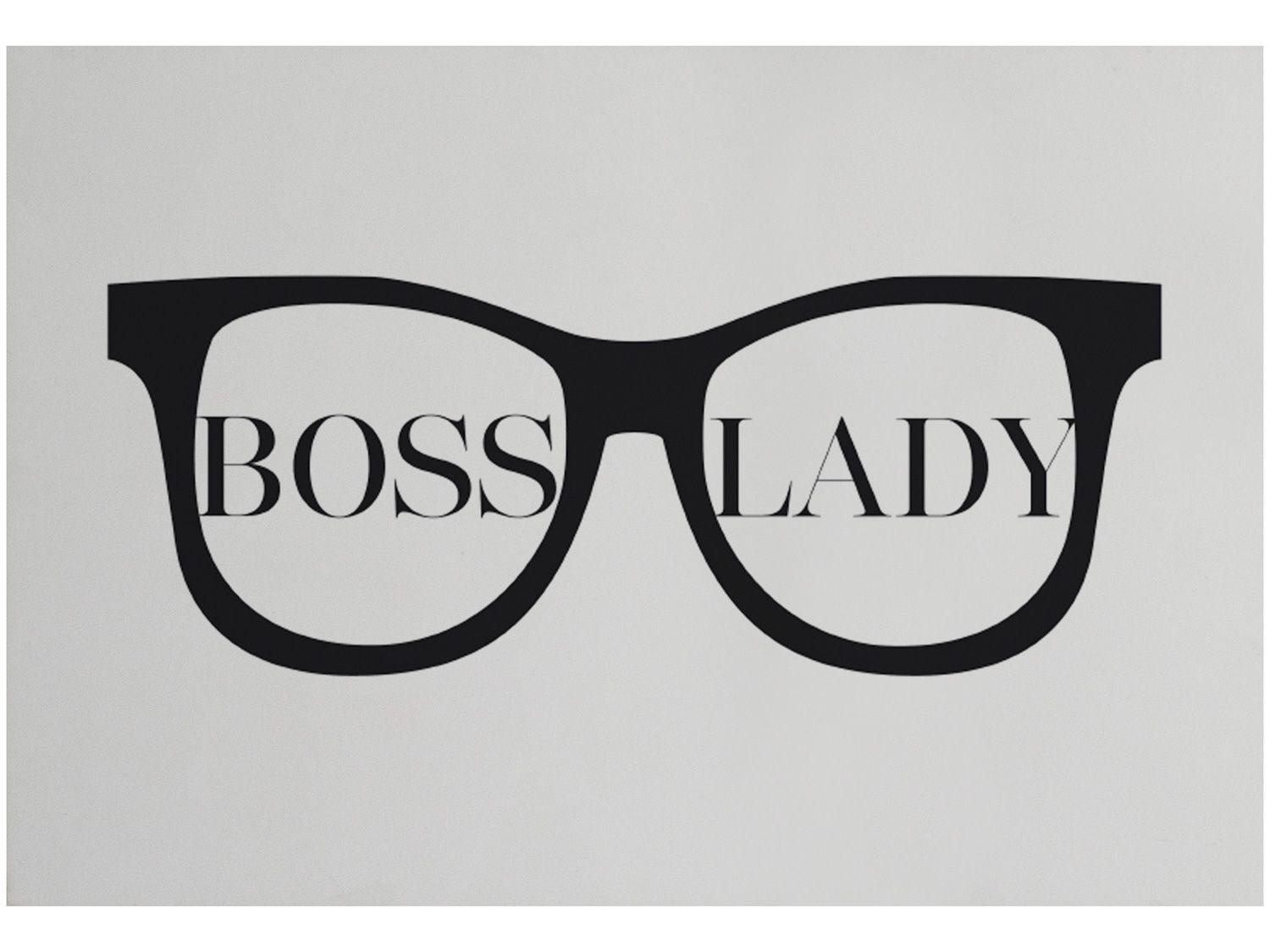 Placa Decorativa MDF Boss Lady 20x29cm