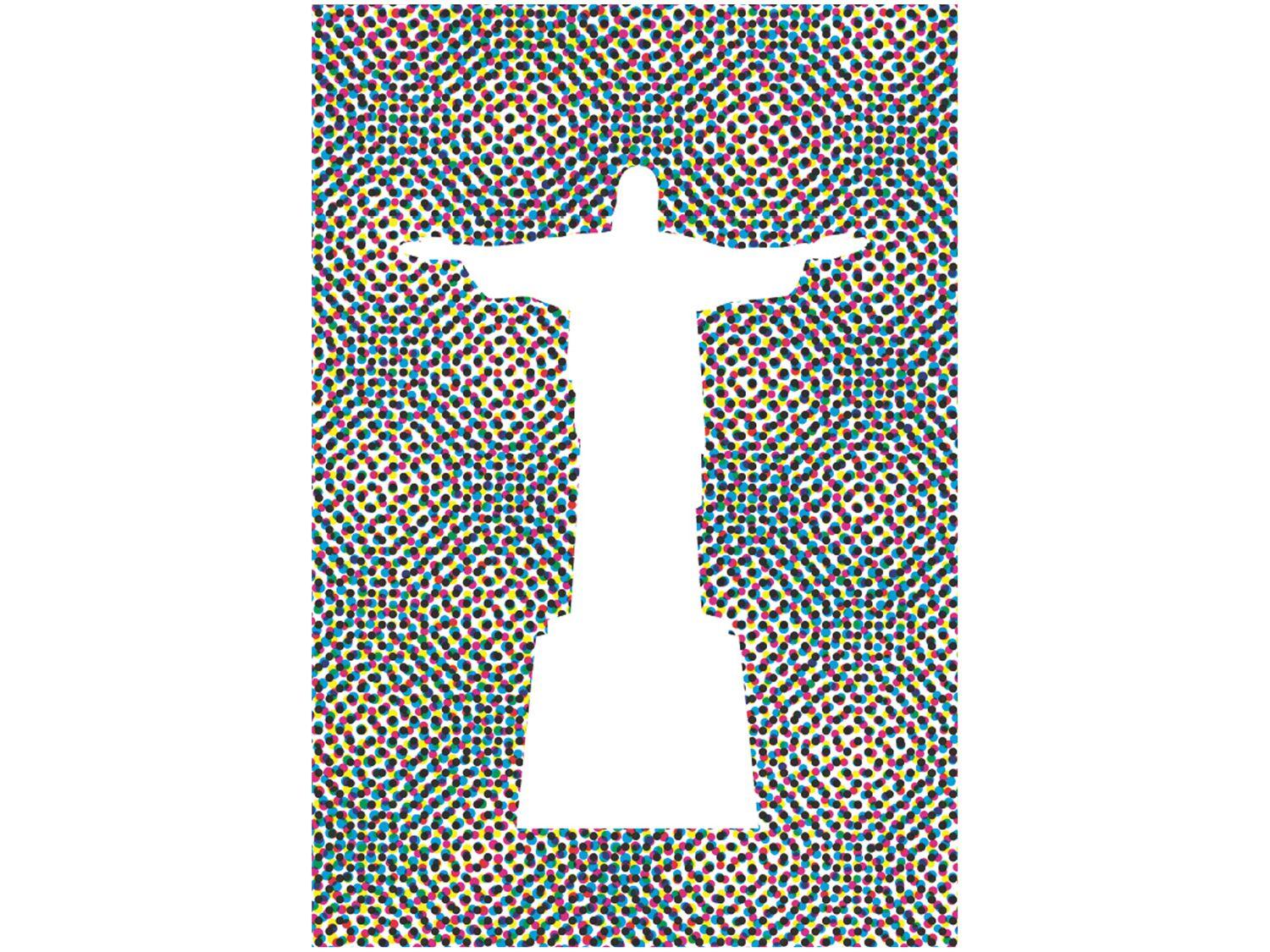 Placa Decorativa MDF Cristo Redentor 20x29cm