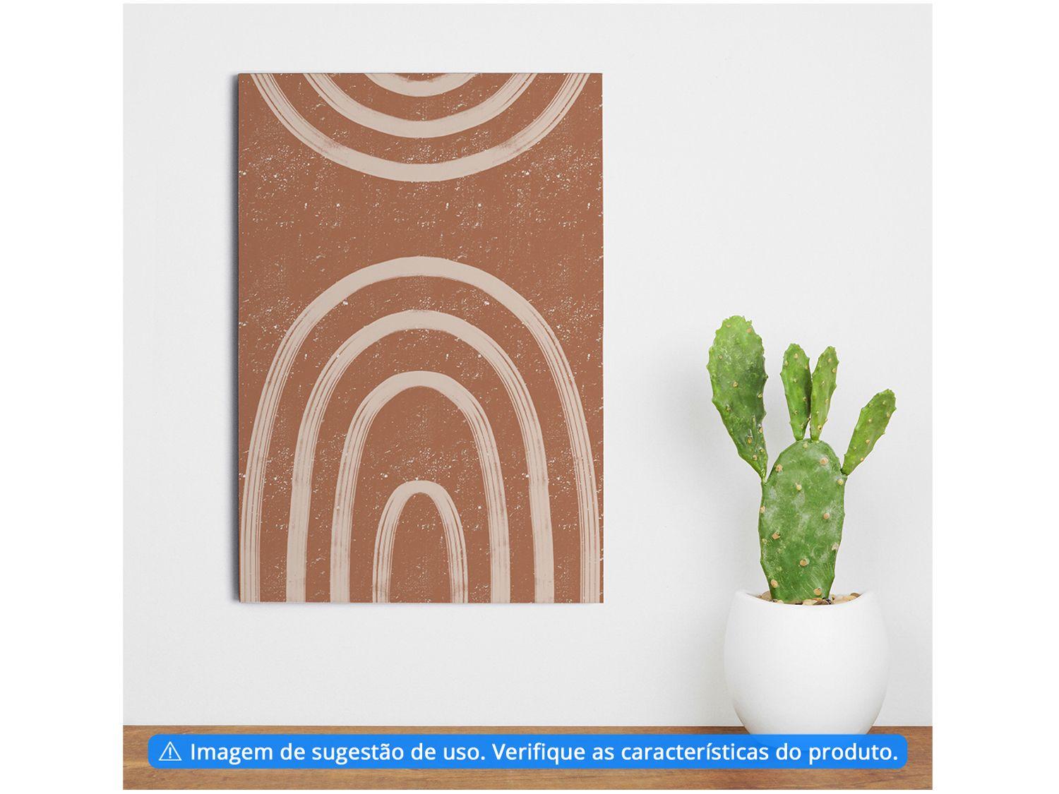Placa Decorativa MDF Terracota Arco-Íris 20x29cm