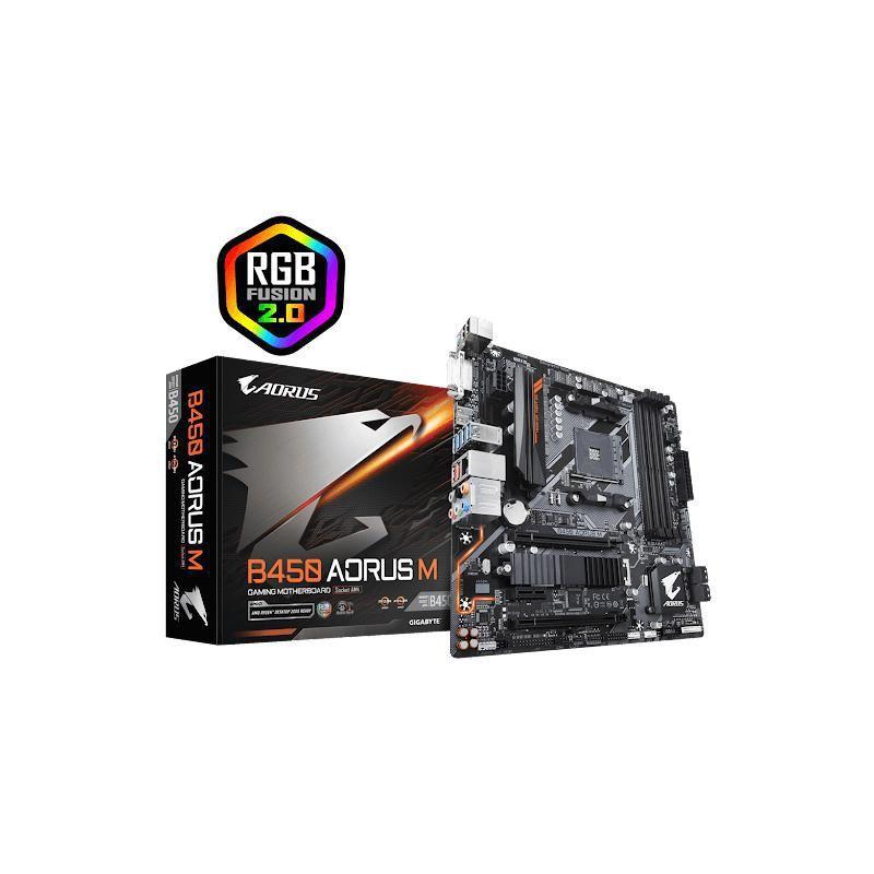 Placa Mãe Am4 Gigabyte B450 Aorus M Hdmi Vga Usb3.1 - Vila Brasil ...