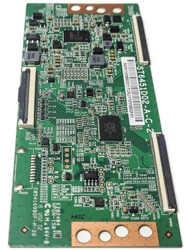 Placa t-con para tv semp tcl 65p8m modelo st6451d02-a-c-2
