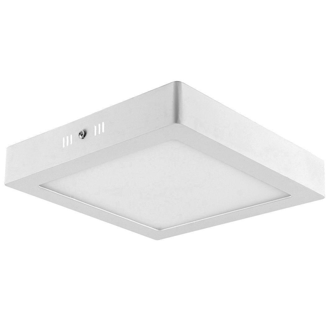 Plafon De Led Sobrepor Quadrado 18w Branca 6000k (efeito frio) Bivolt