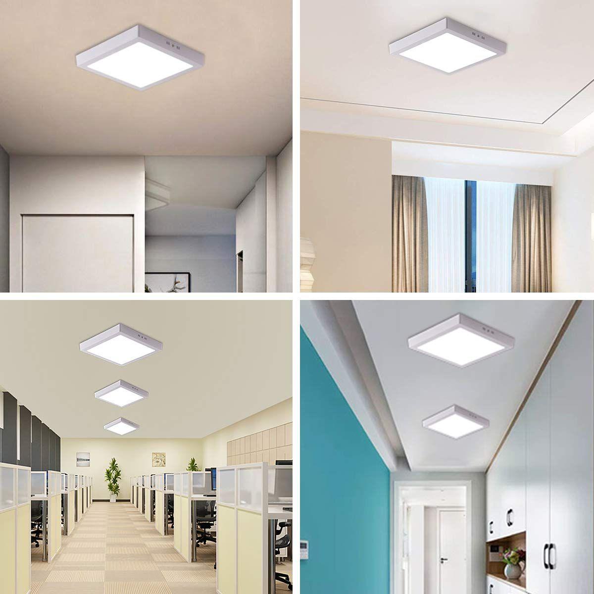 Plafon Led Painel de Teto Sobrepor 25w Quadrado Techled Branco Frio