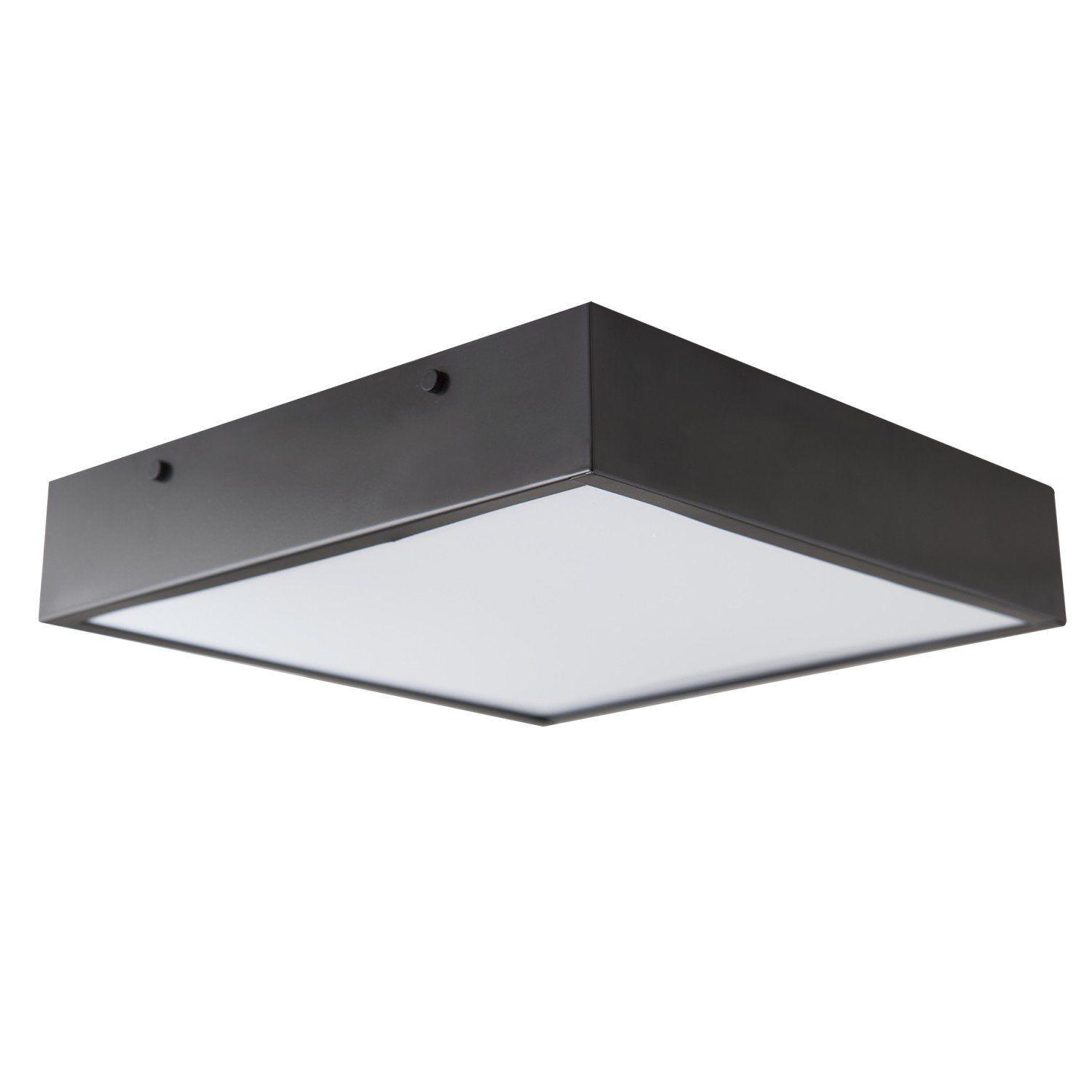 Plafon LED Sobrepor 24W 30cm 3000K Cores Blumenau Preto Plafon