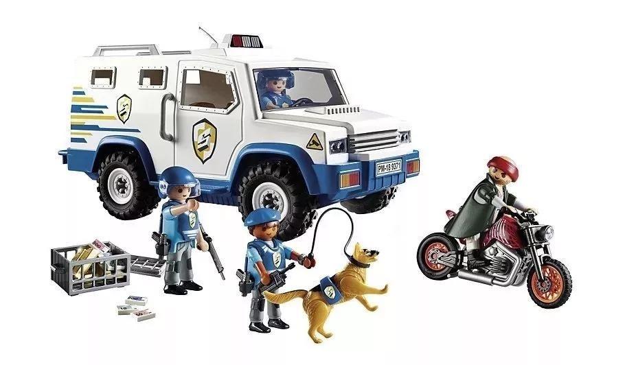 Playmobil Carro Forte Da Policia Blindado Com Policiais 9371 Sunny Brinquedos de Montar e Desmontar Magazine Luiza