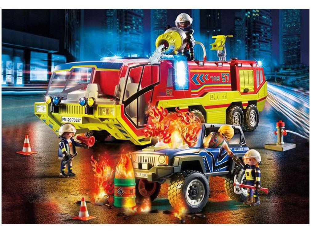 Playmobil City Action Carro de Bombeiros com - Caminhão 189 Peças ...