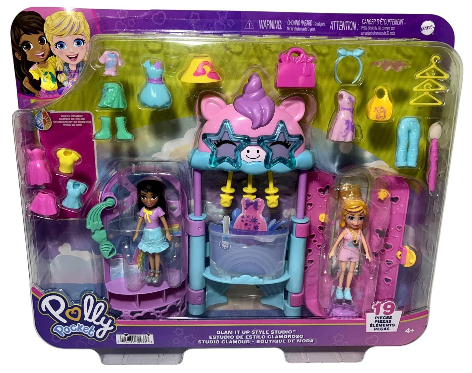 Playset Polly Pocket Ropa Polly Pocket Juego De Juguetes De Viaje