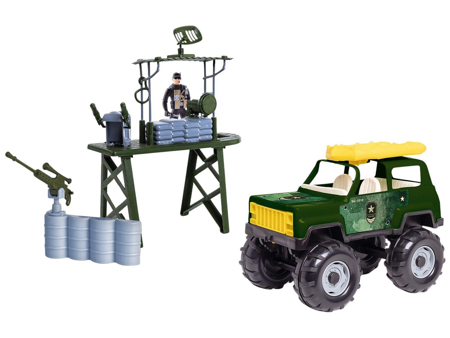 Playset Militar Force Warfare Samba Toys 4 Peças - Playsets Playset Militar Force Warfare Samba Toys 4 Peças - Playsets
