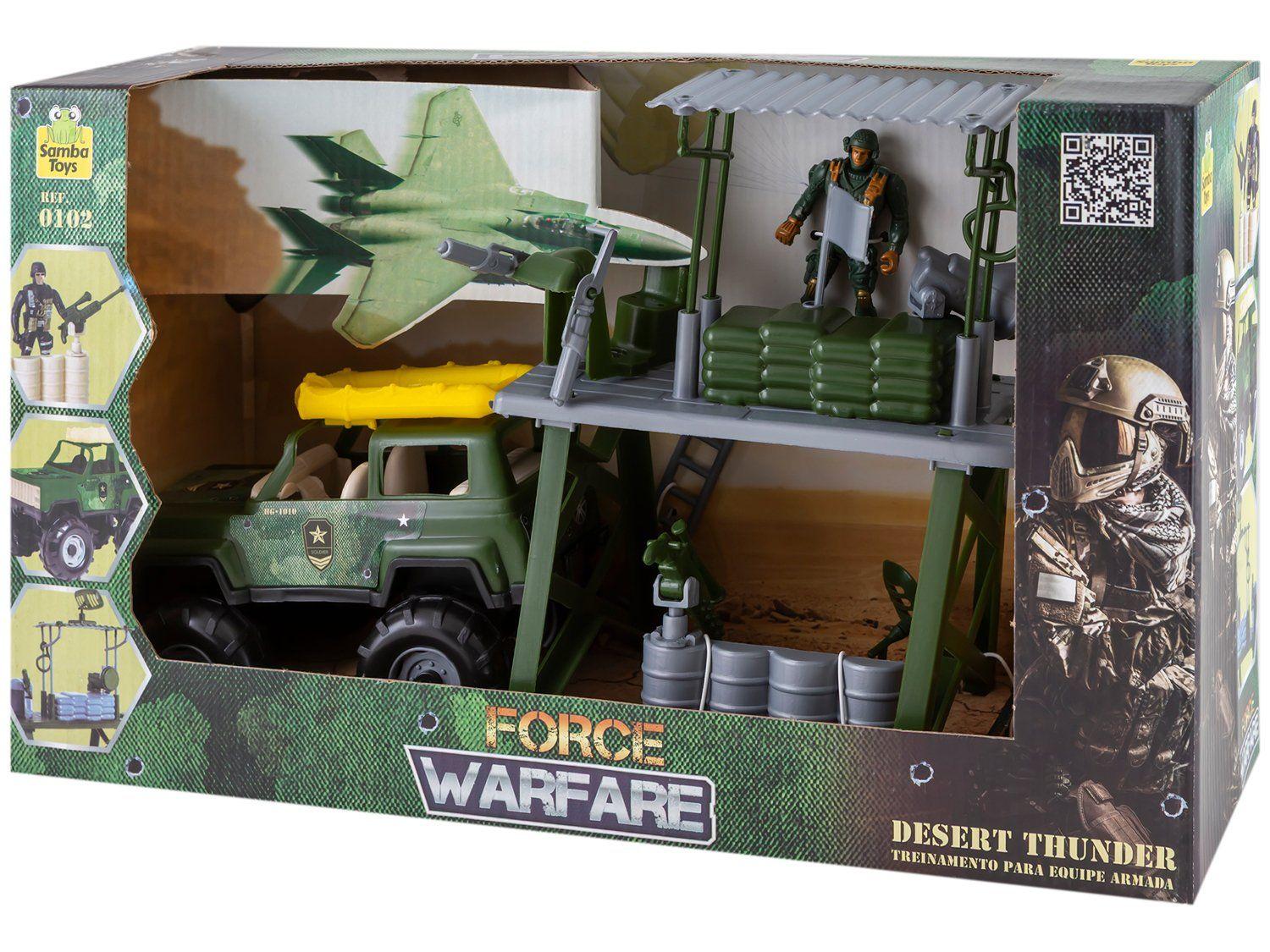 Playset Militar Force Warfare Samba Toys 4 Peças | Shopping