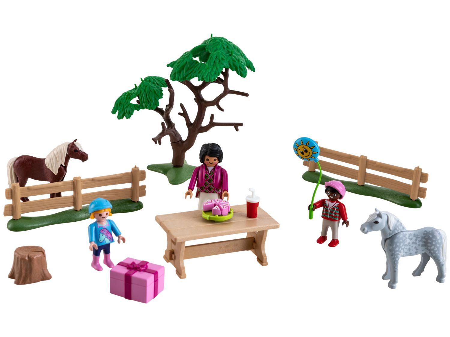 Playset Playmobil Fazenda dos Pôneis Festa