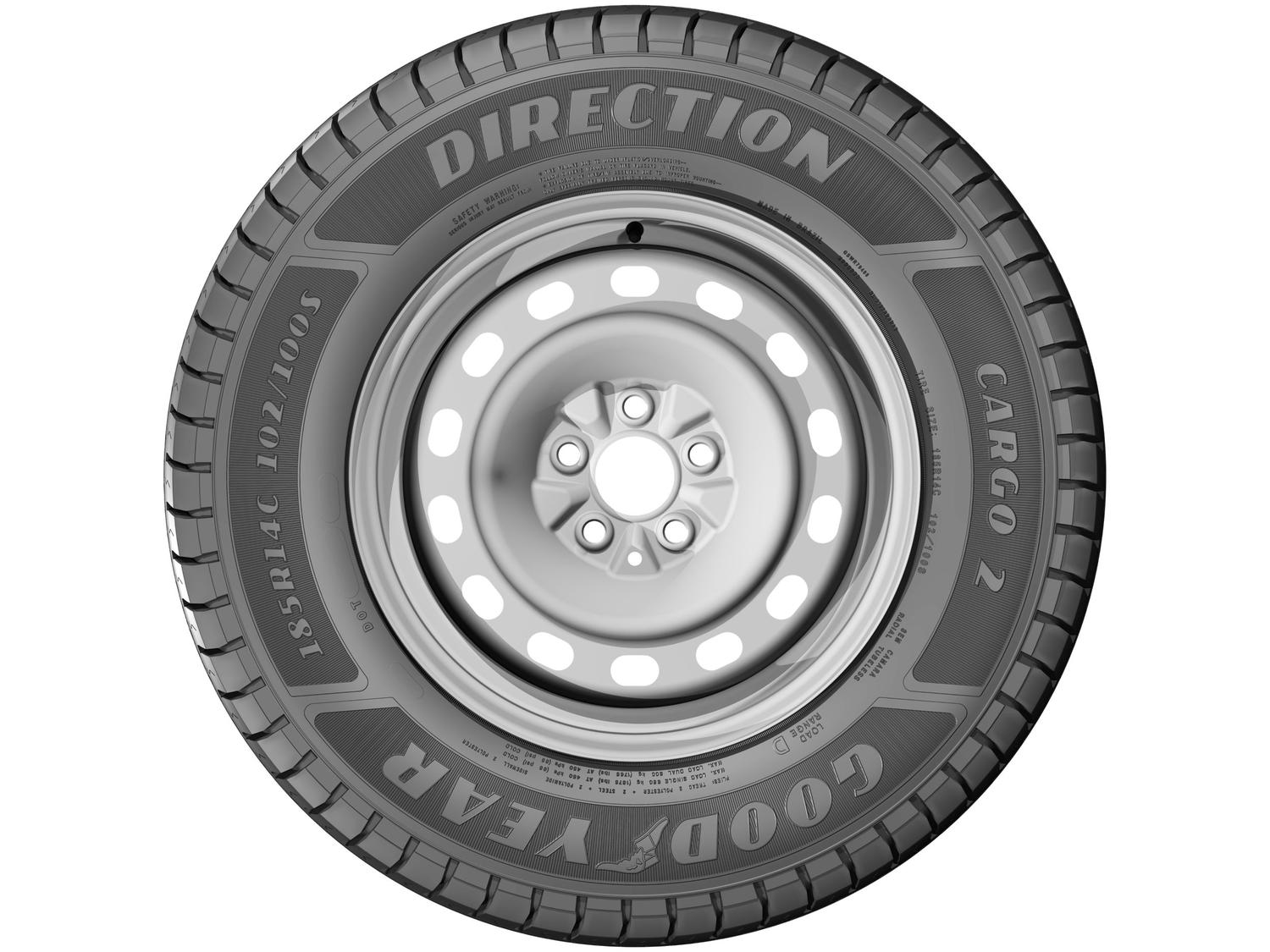 Pneu Aro 14” 185/80R14 Goodyear 102S Direction 2 Cargo