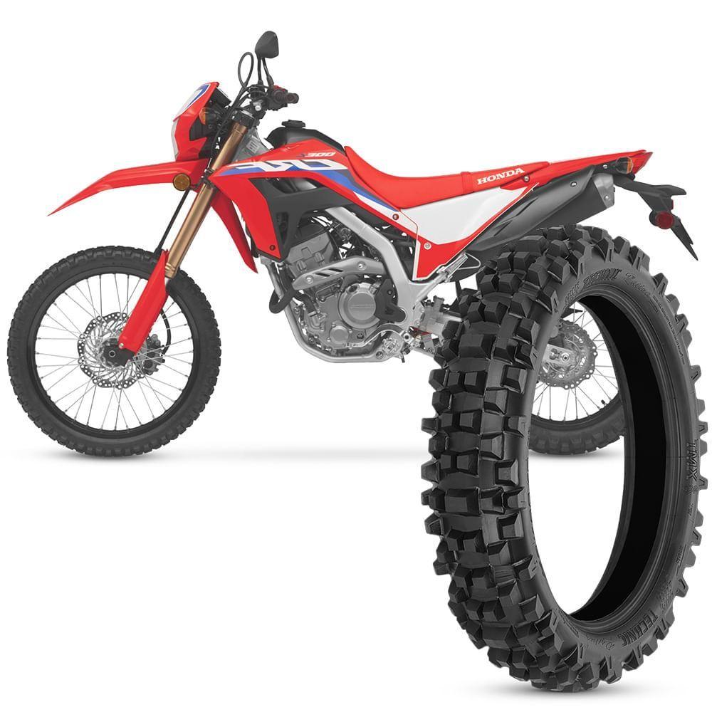 Pneu Moto CRF 300 Technic Aro 18 100 100 18 TT Traseiro TMX Cross Pneu de Moto Magazine Luiza