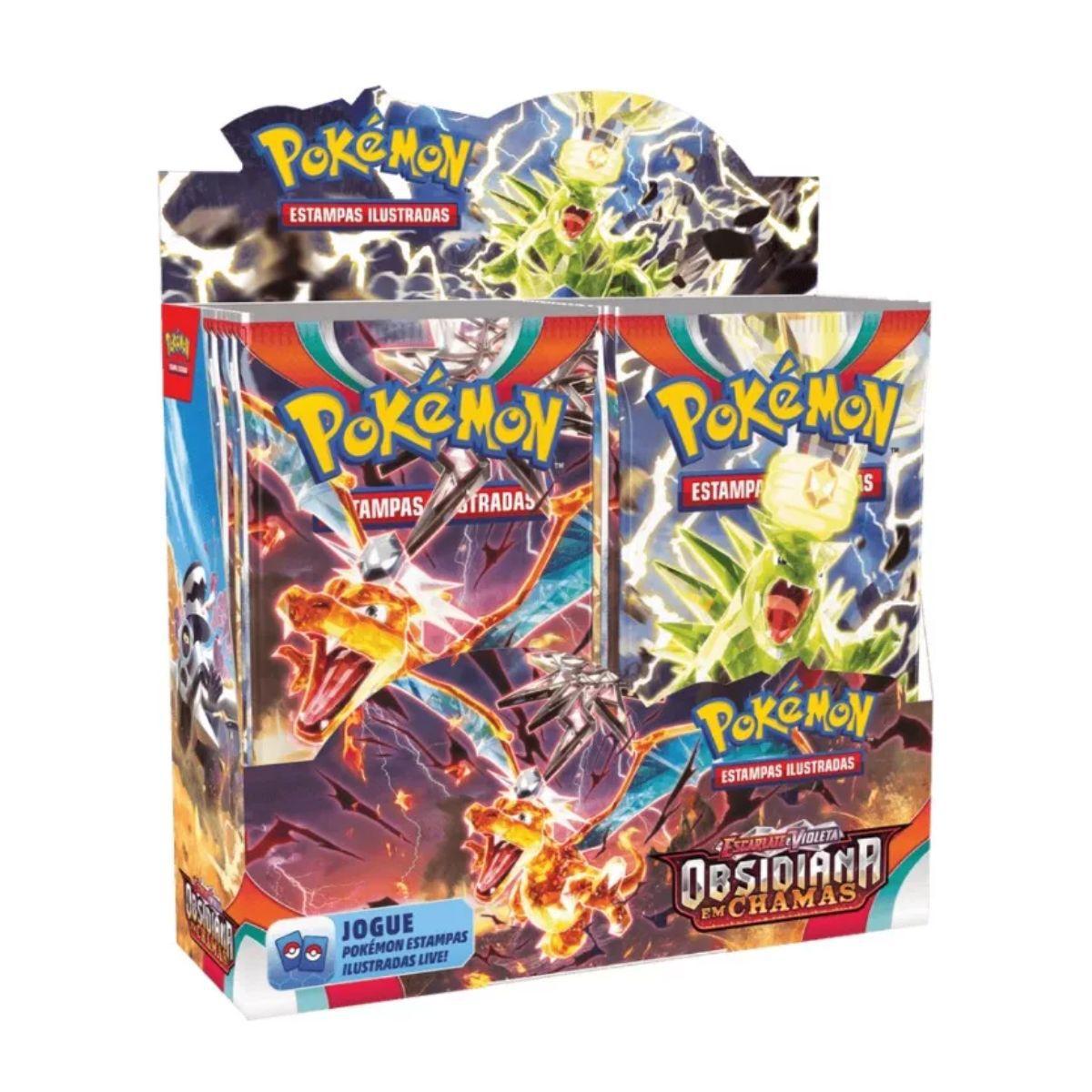 Pokemon Box 36 Booster Escarlate e Violeta Obsidiana Chamas Pokemon Box 36 Booster Escarlate e Violeta Obsidiana Chamas