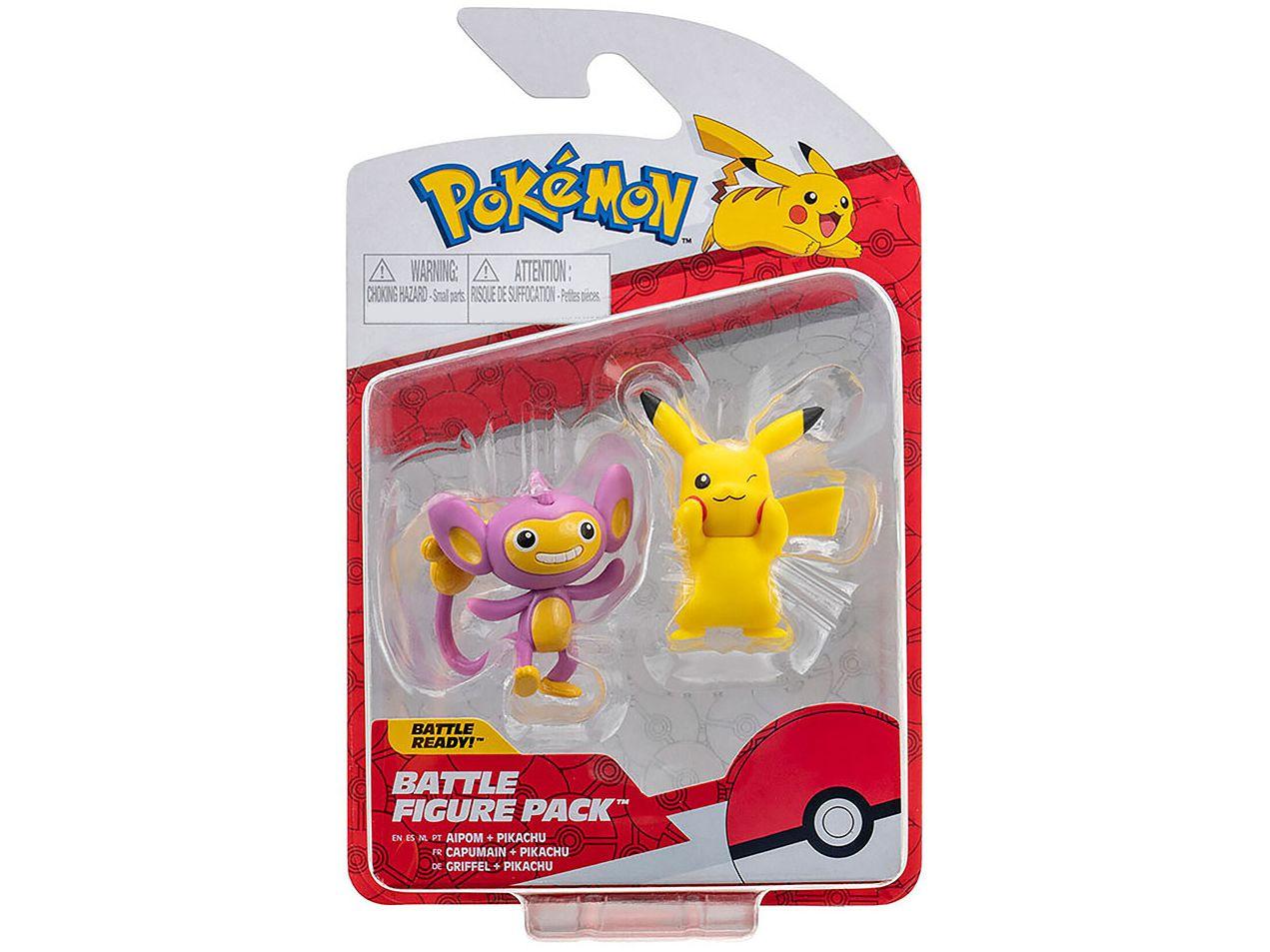 Pokémon Pikachu e Aipom Sunny Brinquedos - 2 Peças