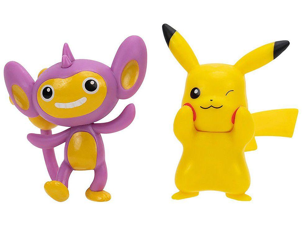 Pokémon Pikachu e Aipom Sunny Brinquedos - 2 Peças