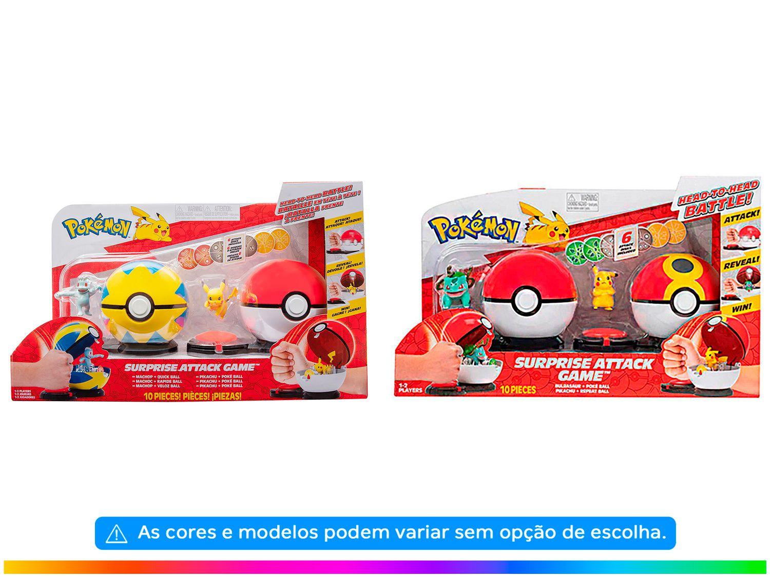 1 Pokebola Pokemon Brinquedo + 10 Bonecos Infantil