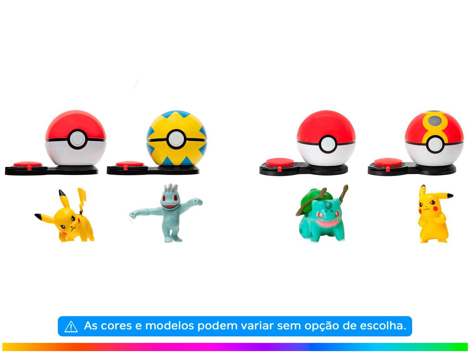 Brinquedo Pokemon - Surprise Attack Game Pikachu e Bulbasauro em