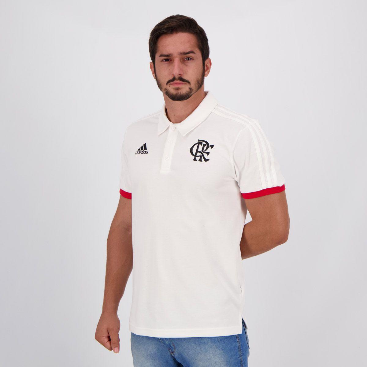 Polo Adidas 3S Flamengo Branca - Camisa de Time - Magazine Luiza