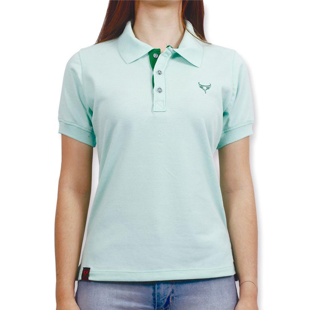 camisa polo verde agua