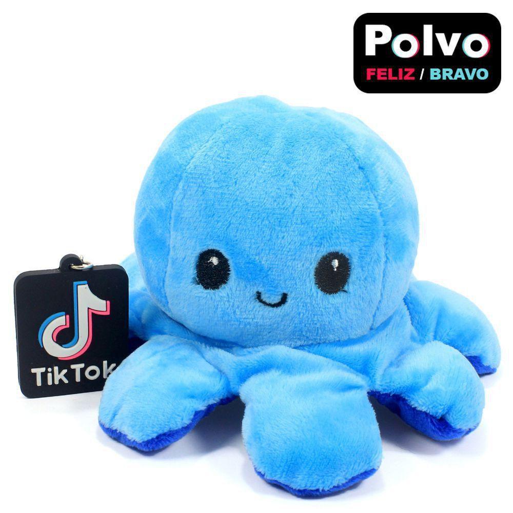 Polvo Polvinho Tiktok Humor Reversível Pelúcia Alegre Triste Grande ...