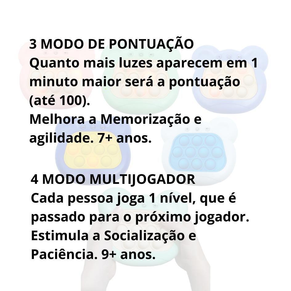 Pop it Game Eletrônico Gatinho C/som Anti Stress Jogo Memoria - M&J  VARIEDADES - Pop It Fidget - Magazine Luiza