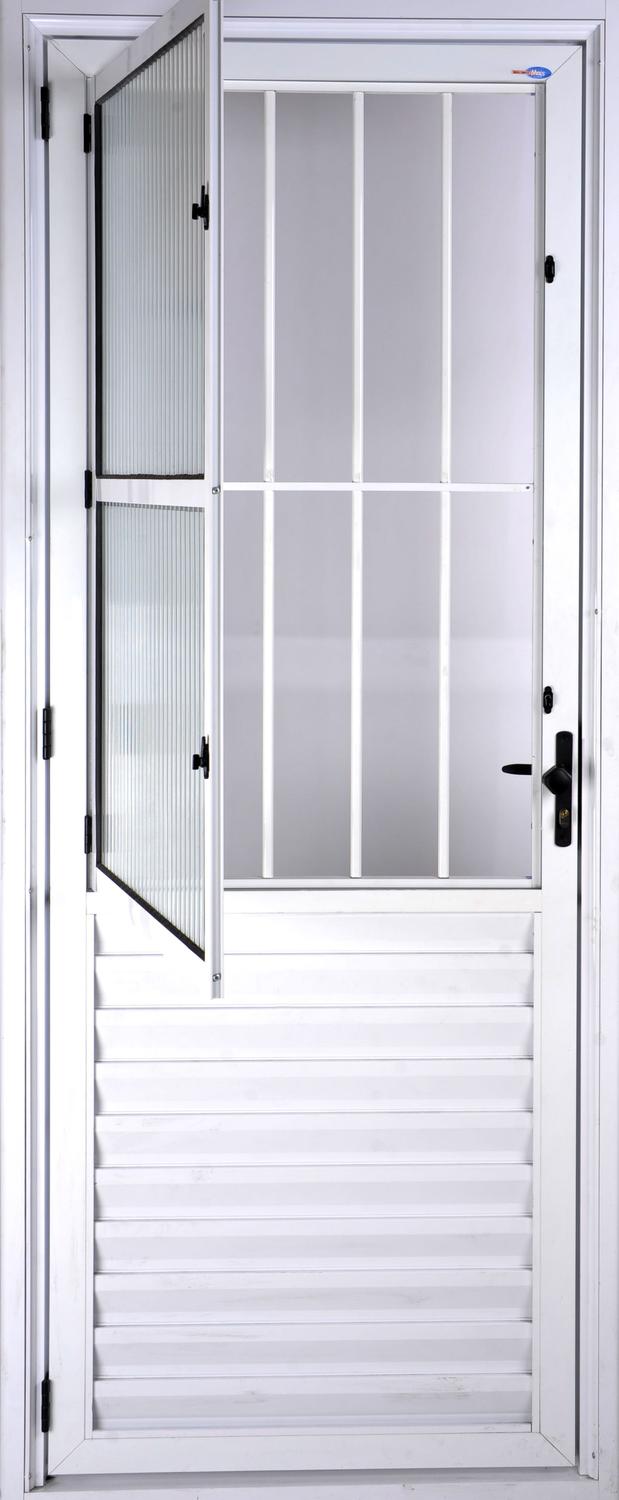 Porta De Alum nio Social Postigo 2 10 X 0 80 Esquerda Linha All Modular