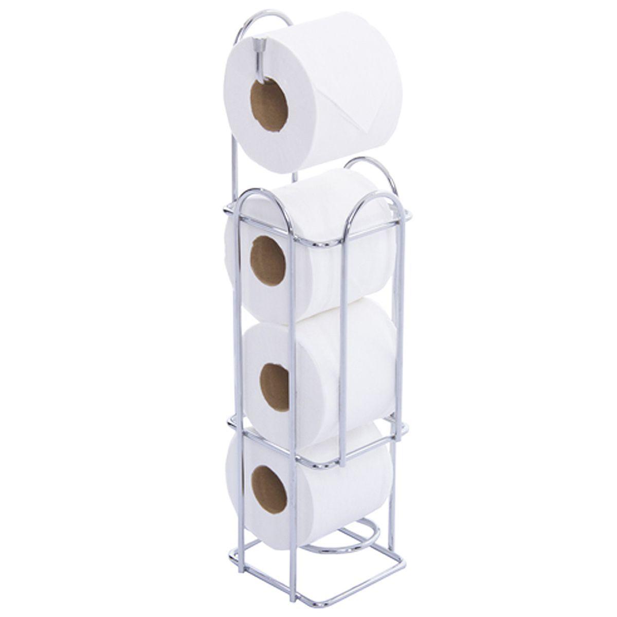 Porta Papel Higienico Chão Banheiro Suporte Rolo Premium - Porta Papel ...