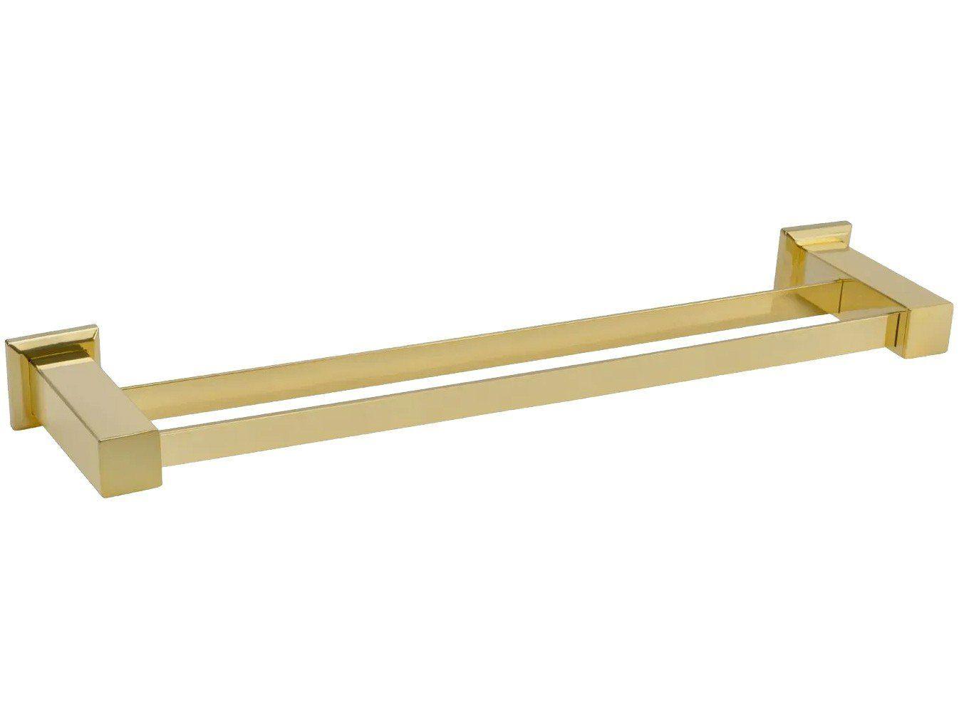 Porta-Toalha de Parede 51cm Dourado Gold| Dourado - 51cm - 43 cm interno (espaço para toalha)