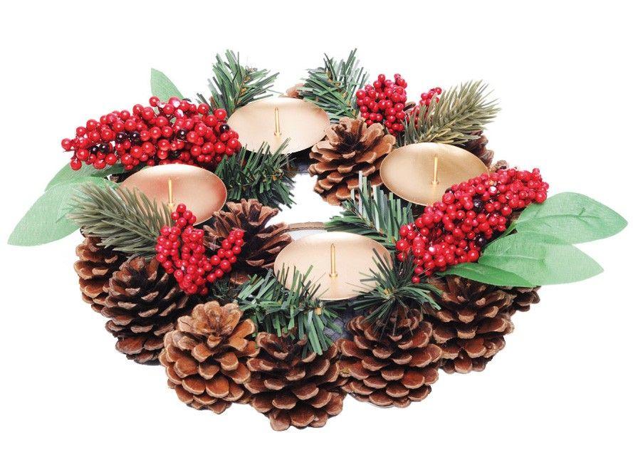 Porta Vela 22x8cm Cromus Guirlanda