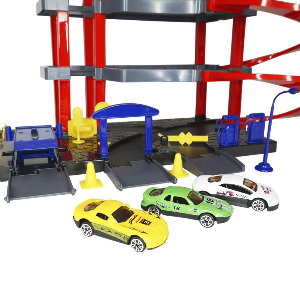 Posto Brinquedo Gasolina Combustível Estaciona Elevador Garagem Radical ...