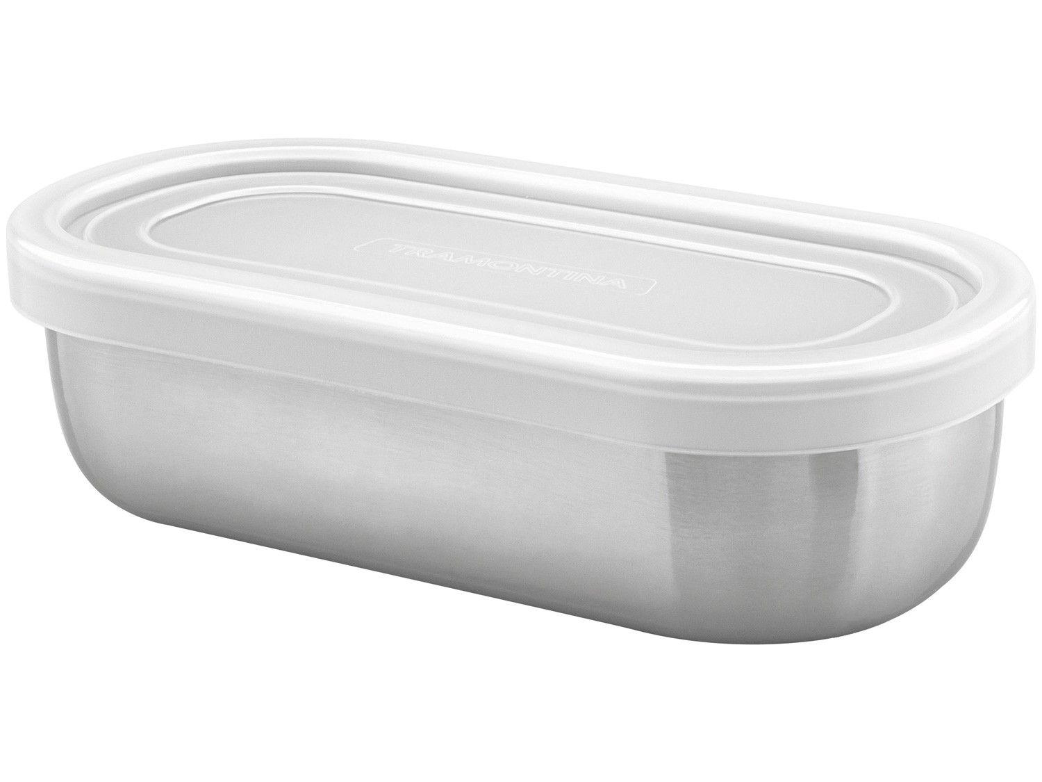 Pote de Inox Tramontina com Tampa Retangular