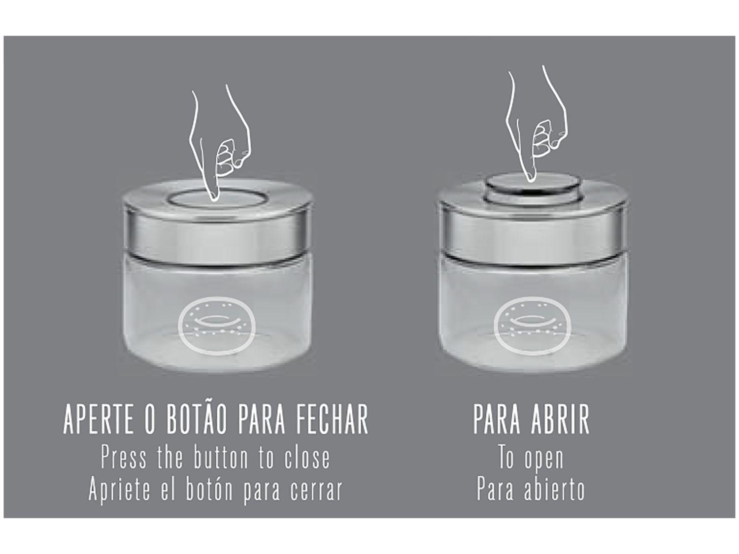 Pote de Vidro Hermético Tramontina com Tampa Redondo 700ml Purezza