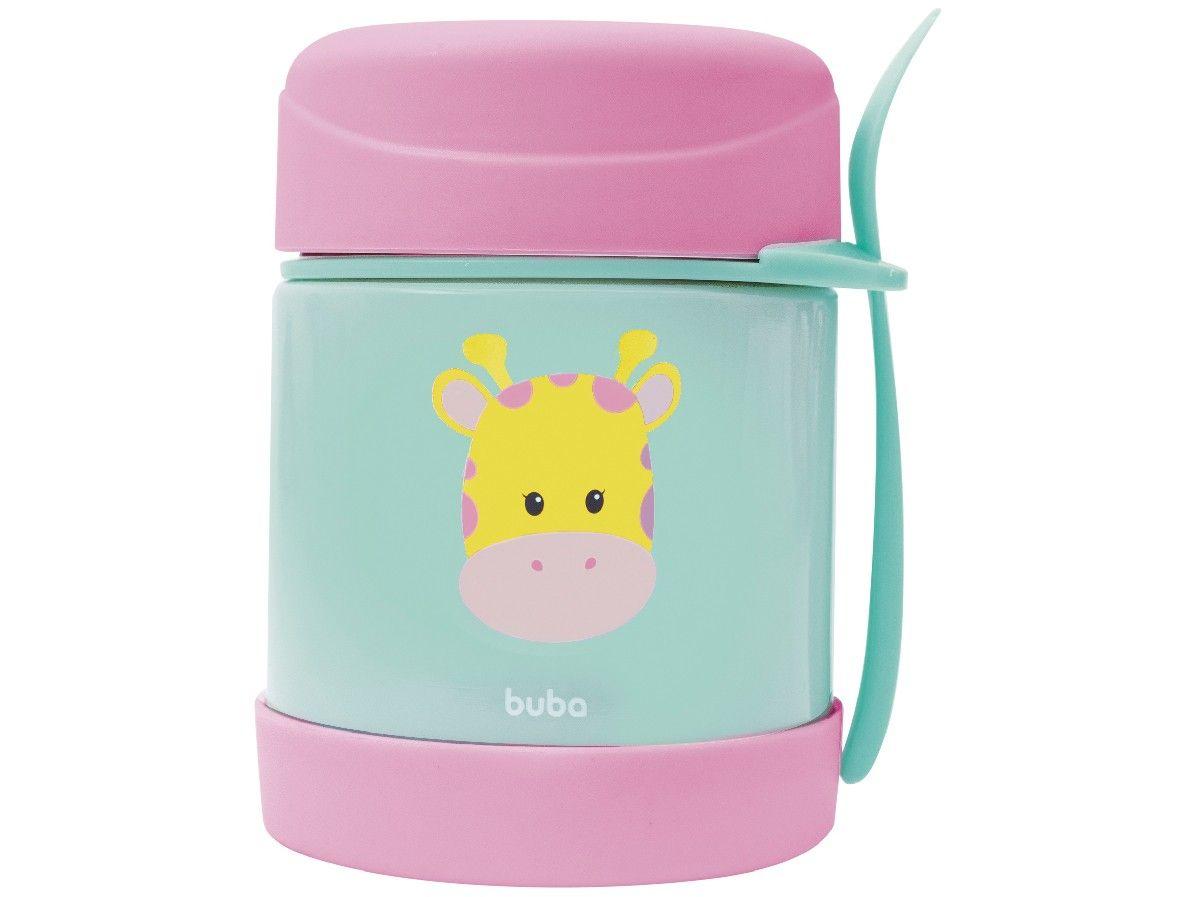 Pote Térmico Infantil Buba Animal Fun Girafa 320ml com Colher