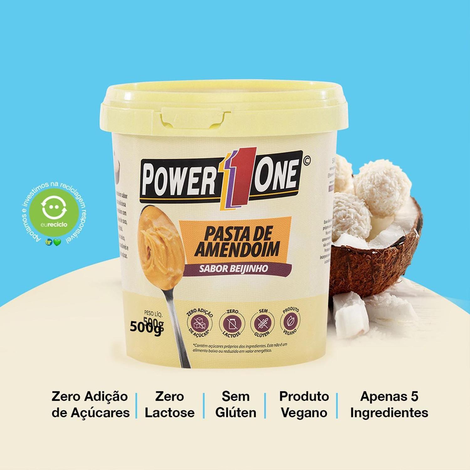 Power one pasta de amendoim sabor beijinho 500g - Power1One - Massa  Muscular - Magazine Luiza