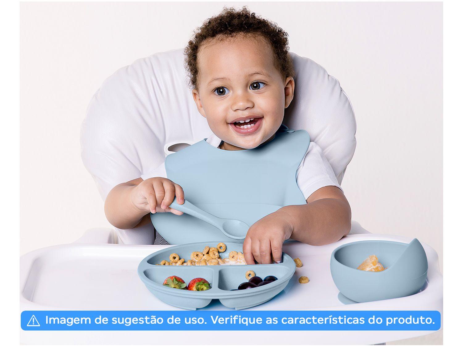 Prato Infantil com Divisória Silicone Buba 15630