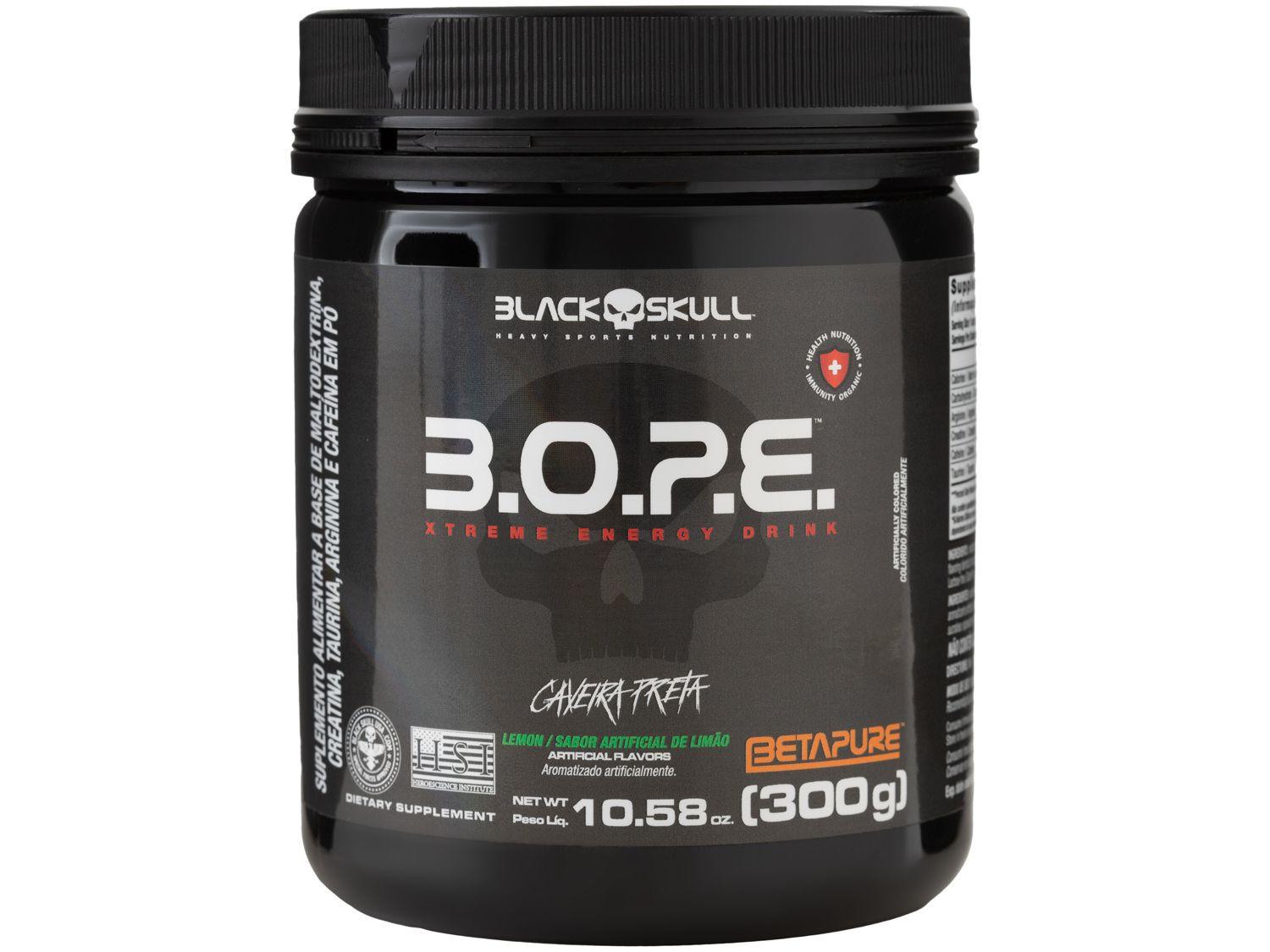 Pré Treino Black Skull Caveira Preta B.O.P.E