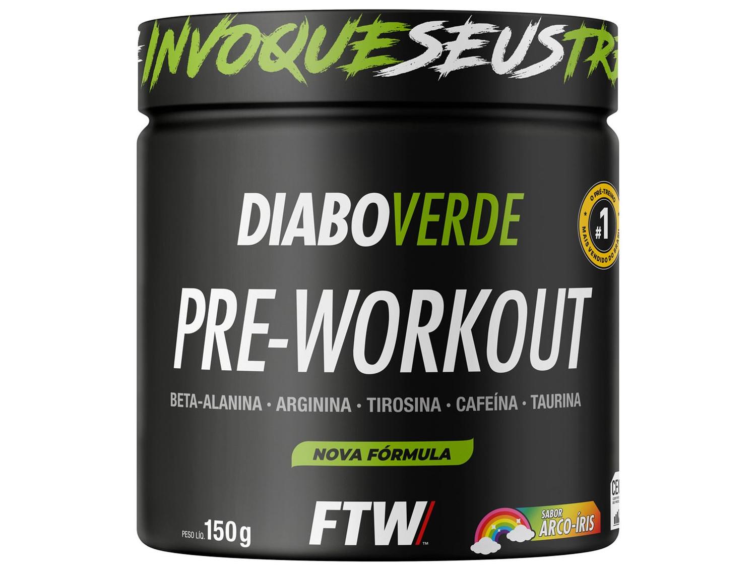 Pré-Treino Diabo Verde Pre-Workout 150g Arco-íris