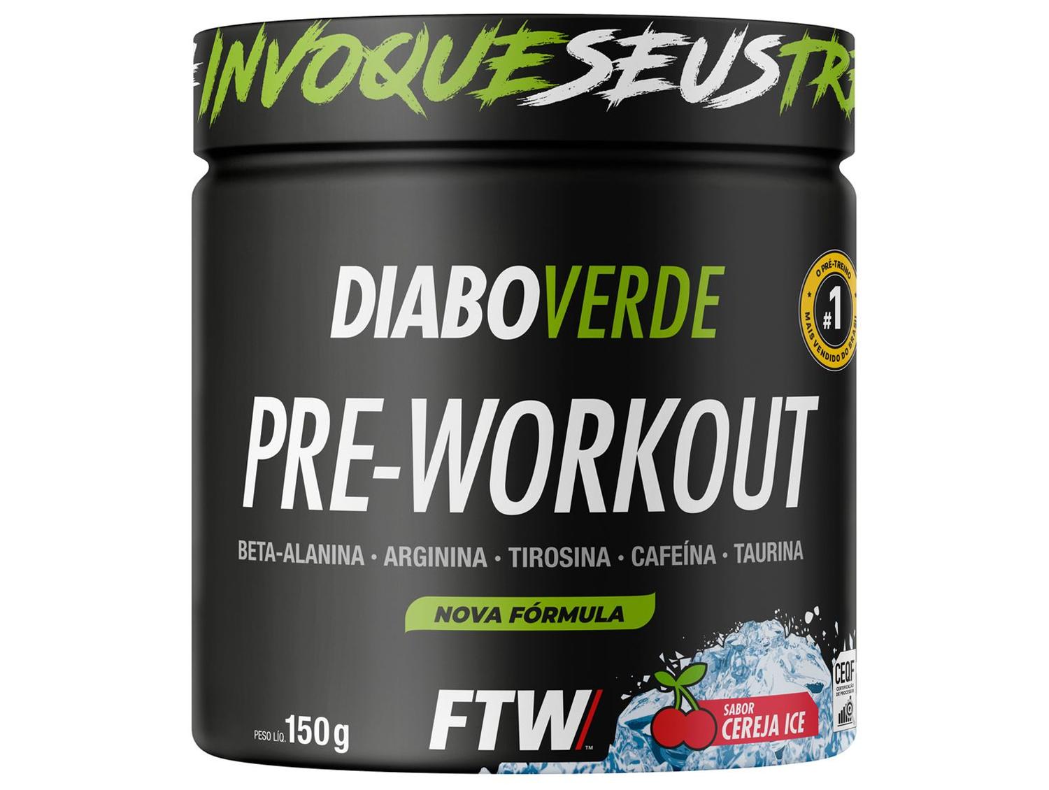 Pré-Treino Diabo Verde Pre-Workout 150g Cereja Ice