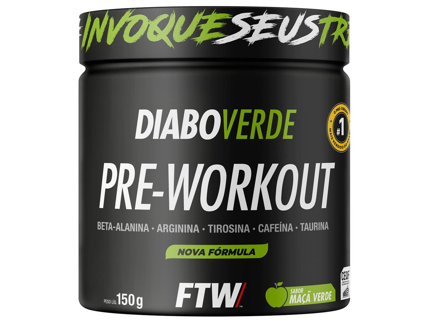 Pré-Treino Diabo Verde Pre-Workout 150g Maçã Verde