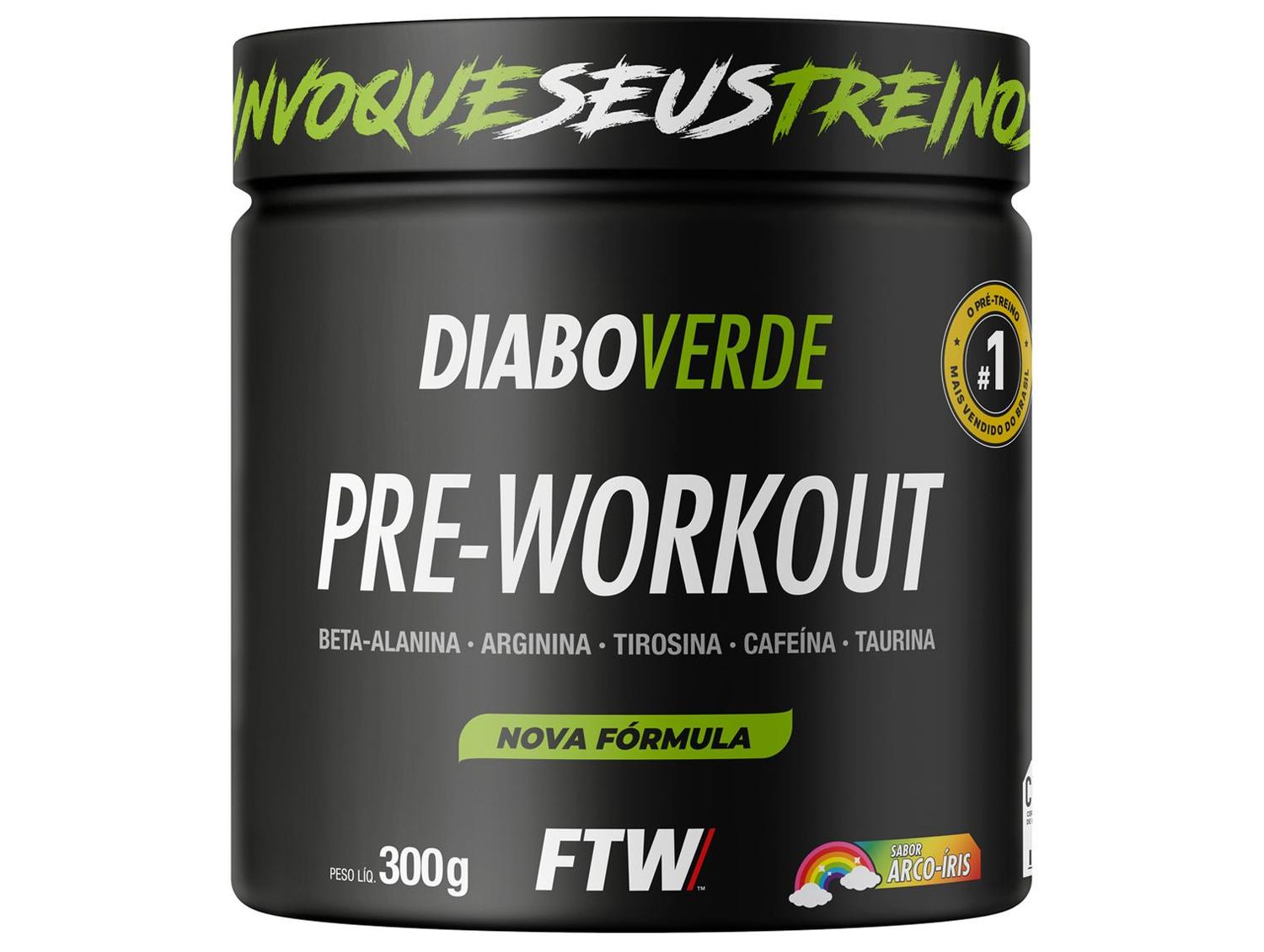 Pré-Treino Diabo Verde Pre-Workout 300g Arco-íris