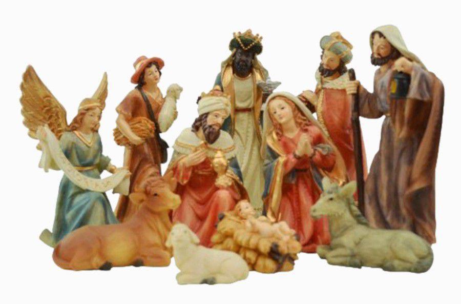 Presépio De Natal Maria Jesus Três Reis Magos 11 Personagens - BMK -  Presépio - Magazine Luiza