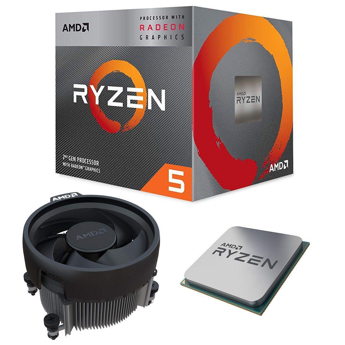 Processador AMD Ryzen 5 3400G Cache 4MB 3.7GHz (4.2GHz Max