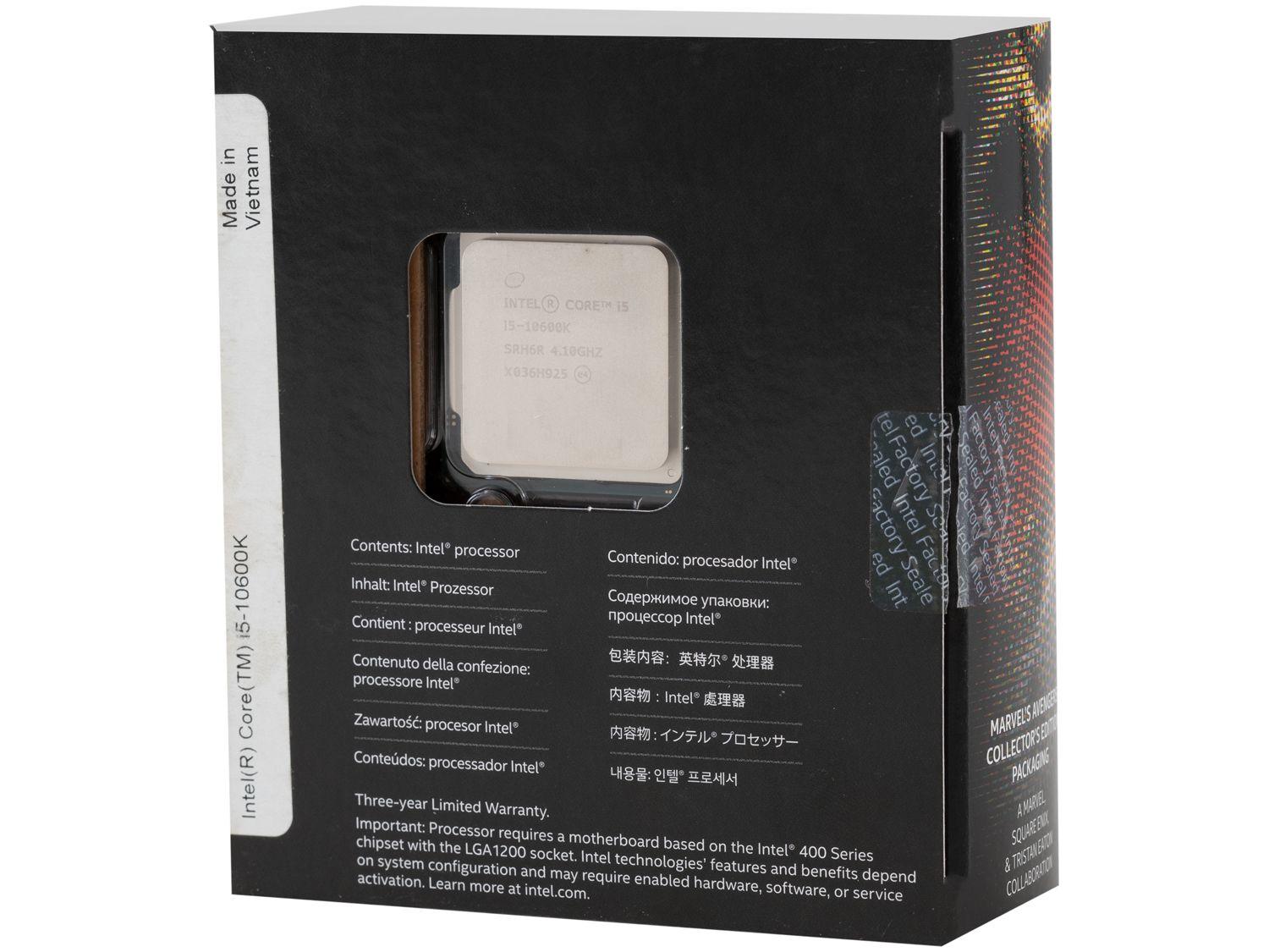 Processador Intel Core i5 10600K Avengers Edition