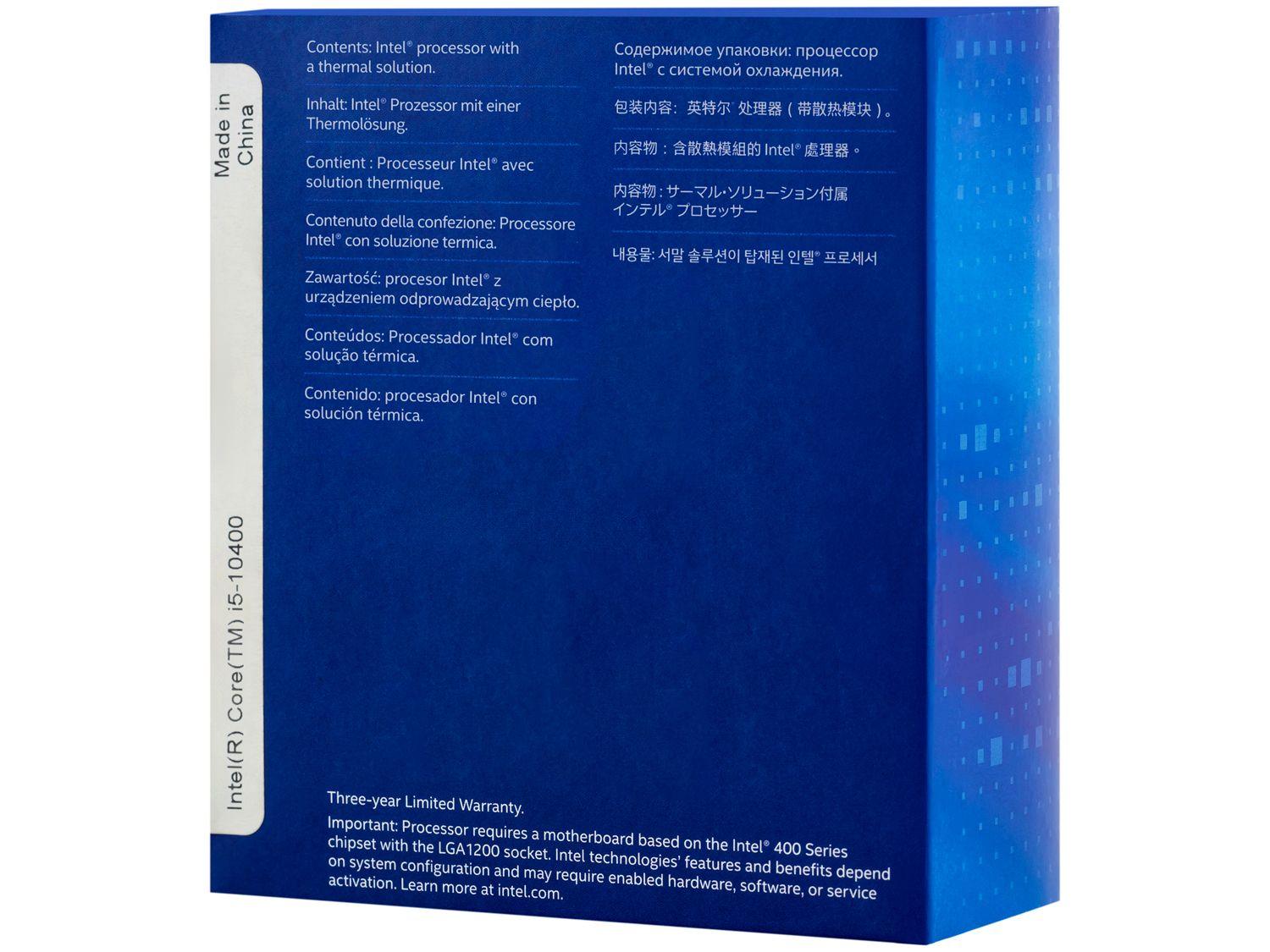 Processador Intel i5-10400 Comet Lake | Shopping Smiles Processador Intel i5-10400 Comet Lake | Shopping Smiles